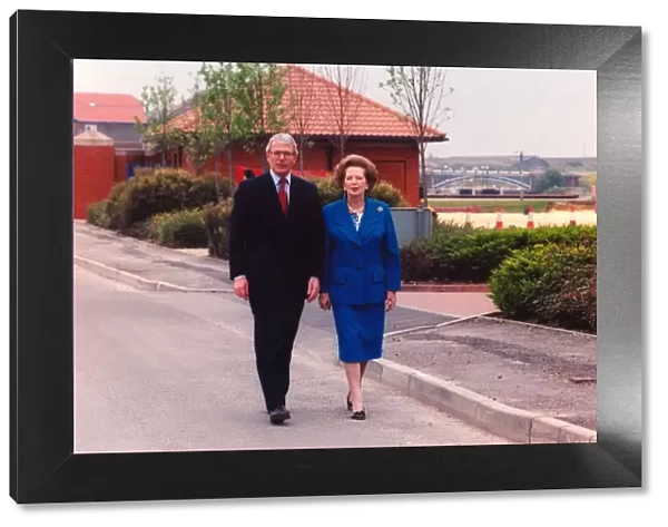 Margaret Thatcher and John Major walk in the wilderness at the Teesside Development Park