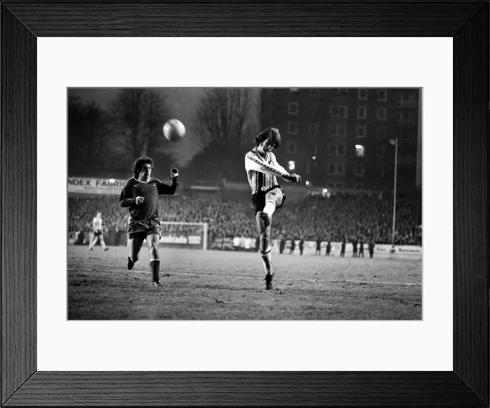 Framed Print : F. A. Cup. Southampton (1) vs. Chelsea (1). Nick Holmes shoots watched by Ian Britton Framed Print : F. A. Cup. Southampton (1) vs. Chelsea (1). Nick Holmes shoots watched by Ian Britton