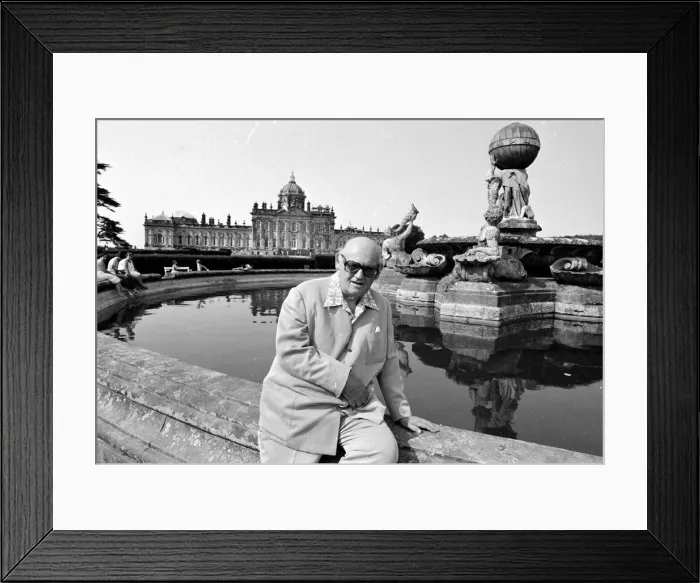 Framed Print : George Howard, Baron Howard of Henderskelfe, chairman of the BBC pictured outside Castle