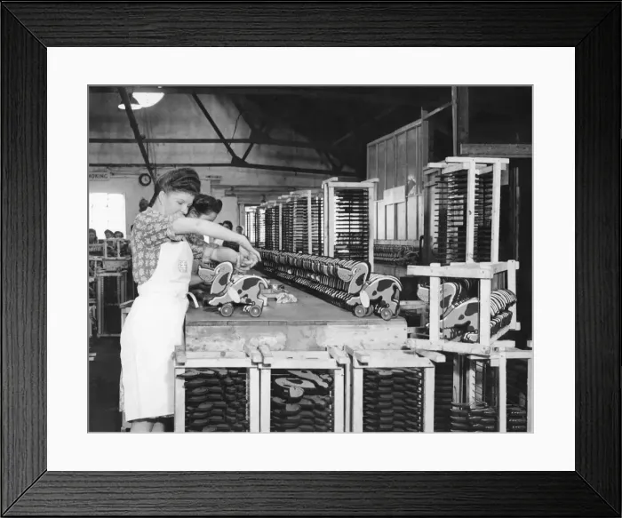 Framed Print : At a recent Exhibiton at Bristol, there was shown a cut-out wooden toy dog