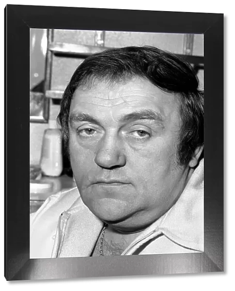 Comedian Les Dawson in his dressing room at Yorkshire Television studios