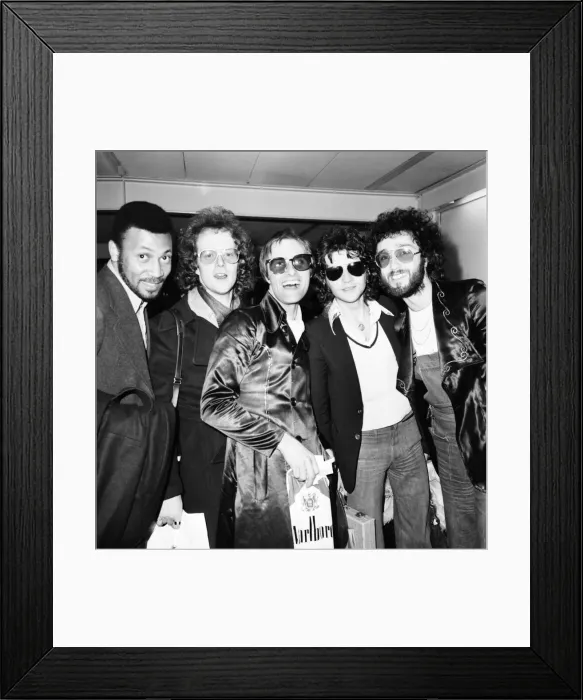 Framed Print : Pop Star Steve Harley and the Cockney Rebel Pop Group at Heathrow Airport today after Framed Print : Pop Star Steve Harley and the Cockney Rebel Pop Group at Heathrow Airport today after