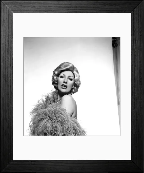 Framed Print : Singer and actress Faith Brown posing in the studio. February 1975 Framed Print : Singer and actress Faith Brown posing in the studio. February 1975