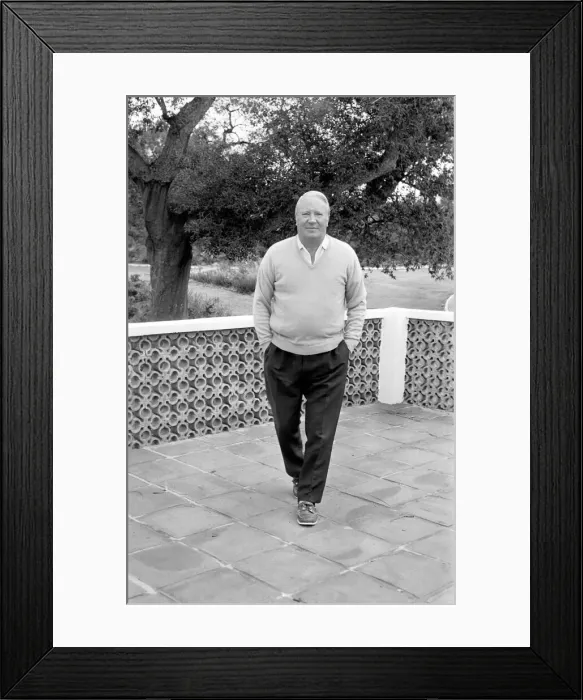 Framed Print : Prime Minister Edward Heath on holiday in Spain. February 1975 75-01065 Framed Print : Prime Minister Edward Heath on holiday in Spain. February 1975 75-01065