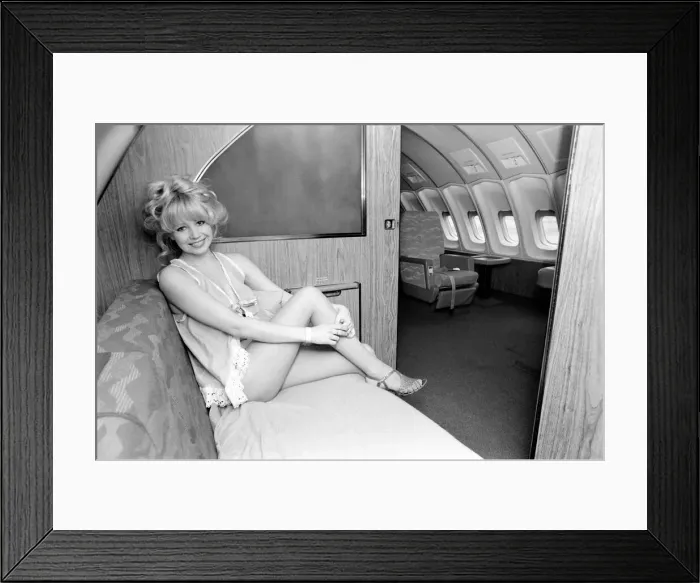 Framed Print : Jumbo Jet: Sleeping: First Class: Bedroom in the Sky: 23 year old model Jenny Clare Framed Print : Jumbo Jet: Sleeping: First Class: Bedroom in the Sky: 23 year old model Jenny Clare