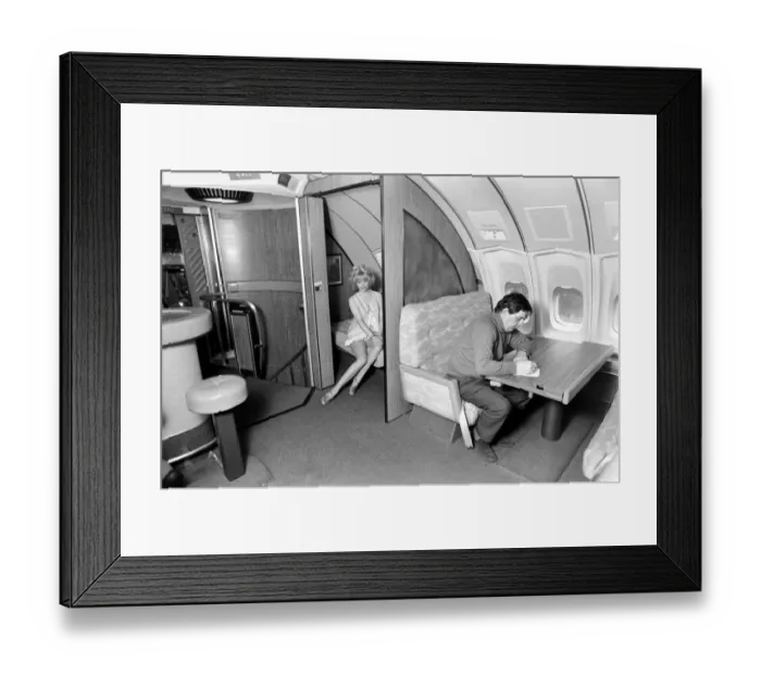 Framed Print : Jumbo Jet: Sleeping: First Class: Bedroom in the Sky: 23 year old model Jenny Clare Framed Print : Jumbo Jet: Sleeping: First Class: Bedroom in the Sky: 23 year old model Jenny Clare