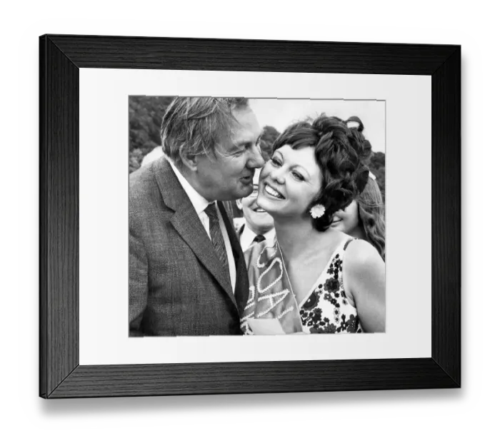 Framed Print : Durham Miners Gala - Jim Callaghan kisses a young woman Framed Print : Durham Miners Gala - Jim Callaghan kisses a young woman