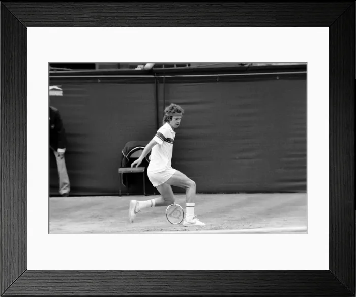 Framed Print : Wimbledon Tennis: Mens Finals 1981: John McEnroe v. Bjorn Borg