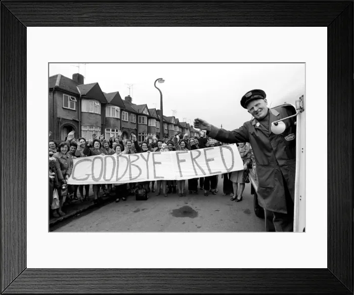 Framed Print : Fred the Milkman Retires: For twenty-one years Fred Horton has been delivering milk to Framed Print : Fred the Milkman Retires: For twenty-one years Fred Horton has been delivering milk to