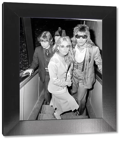 Rod Stewart and Britt Ekland. April 1975 75-1775-003