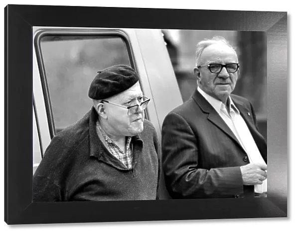 Two elderly gentleman of Luxembourg seen here deep in conversation about the benifits of