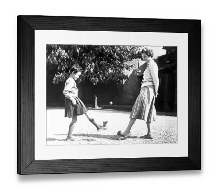 Framed Print : Here is the latest novelty - The Peto'a new game in France - where balls are