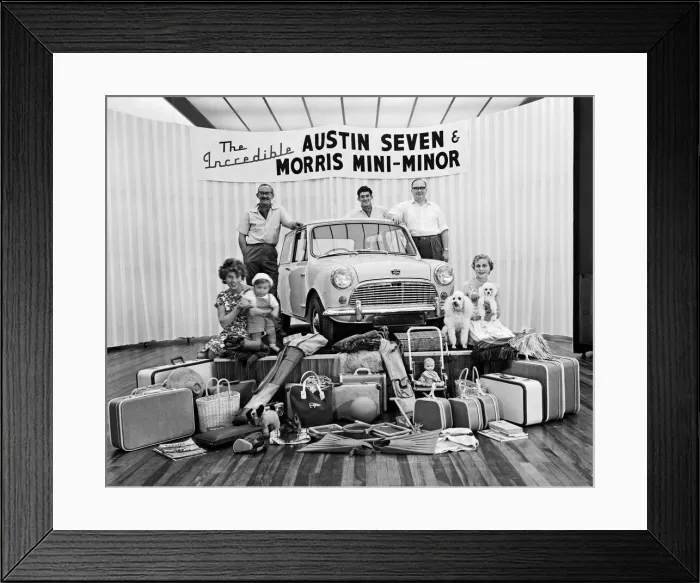 Framed Print : A view demonstrating the storage capacity of the new Austin Seven car Framed Print : A view demonstrating the storage capacity of the new Austin Seven car