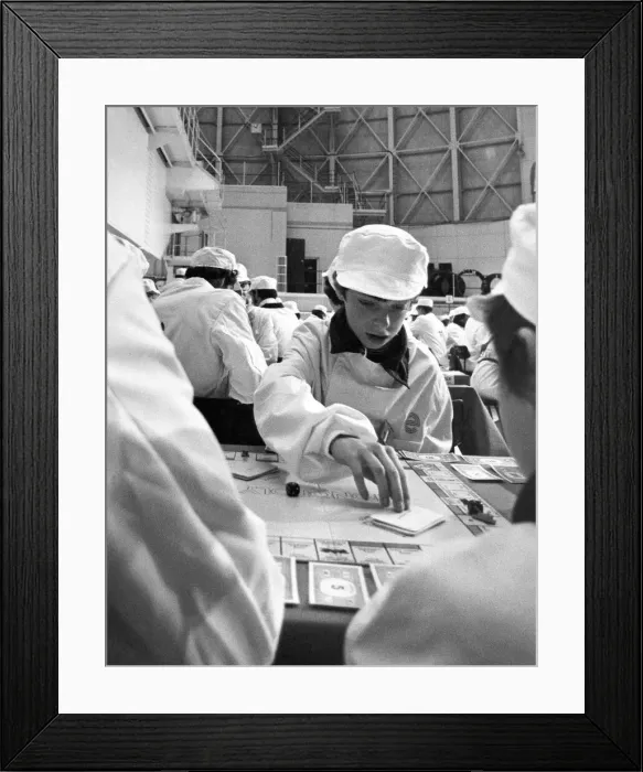 Framed Print : Monopoly championships held at the nuclear power station at Oldbury near Bristol in Framed Print : Monopoly championships held at the nuclear power station at Oldbury near Bristol in