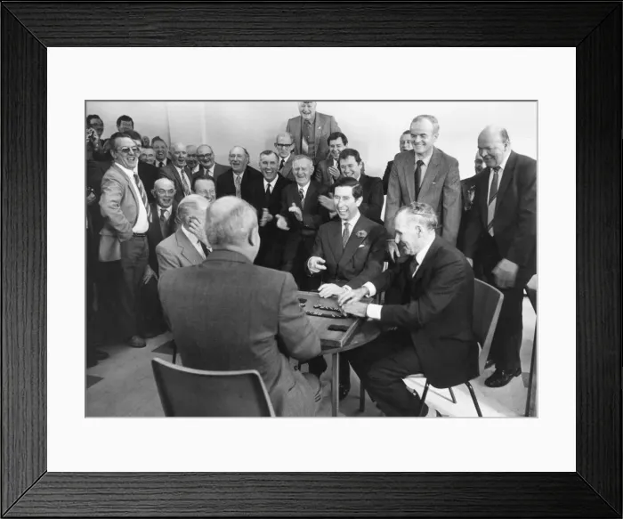 Framed Print : Prince Charles, The Prince of Wales during his visit to the North East 5 February 1986 Framed Print : Prince Charles, The Prince of Wales during his visit to the North East 5 February 1986