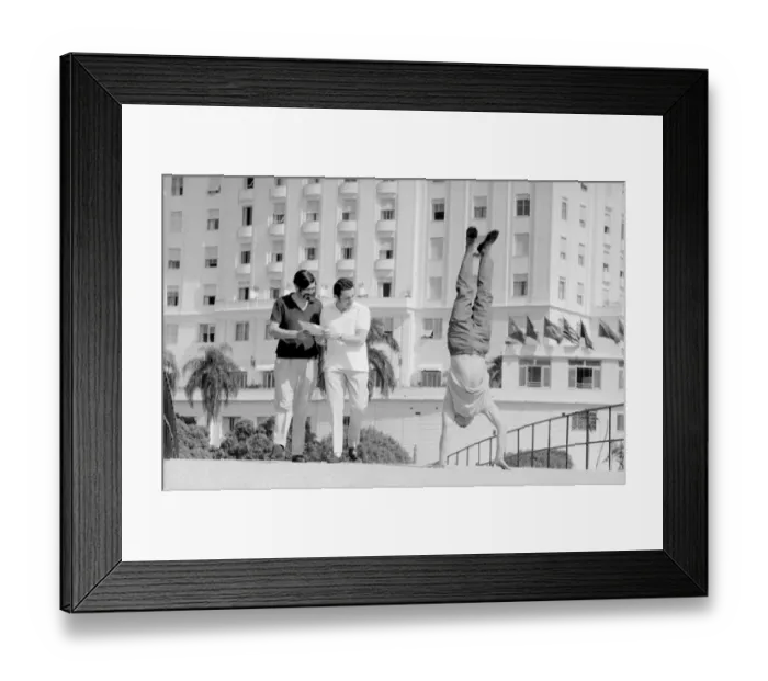 Framed Print : Paddy Hopkirk (in white) (Car 98) with co-driver Tony Nash Framed Print : Paddy Hopkirk (in white) (Car 98) with co-driver Tony Nash