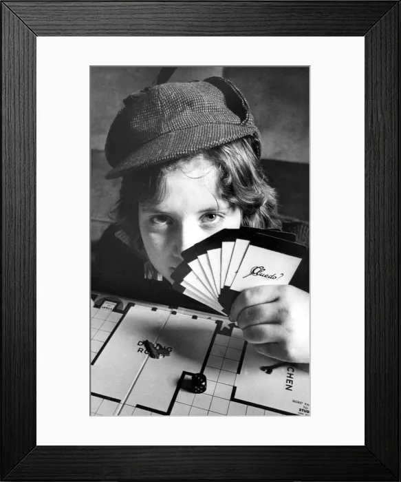 Framed Print : Master sleuth Martha Kessler, 12, from Gilesgate, Durham who is practising for theCluedo Framed Print : Master sleuth Martha Kessler, 12, from Gilesgate, Durham who is practising for theCluedo