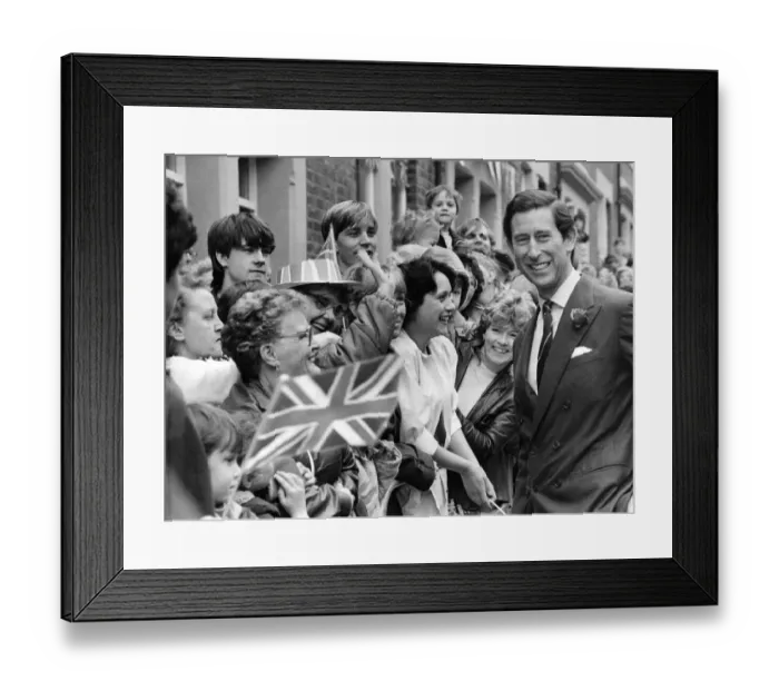 Framed Print : Prince Charles, The Prince of Wales during his visit to the North East 22 May 1985 -