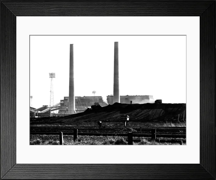 Framed Print : General views of the Northumberland village of Cambois. The power station Framed Print : General views of the Northumberland village of Cambois. The power station