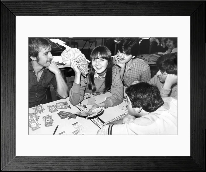 Framed Print : Gateshead sixth formers raised more than £200 with a sponsored marathon Monopoly in Framed Print : Gateshead sixth formers raised more than £200 with a sponsored marathon Monopoly in