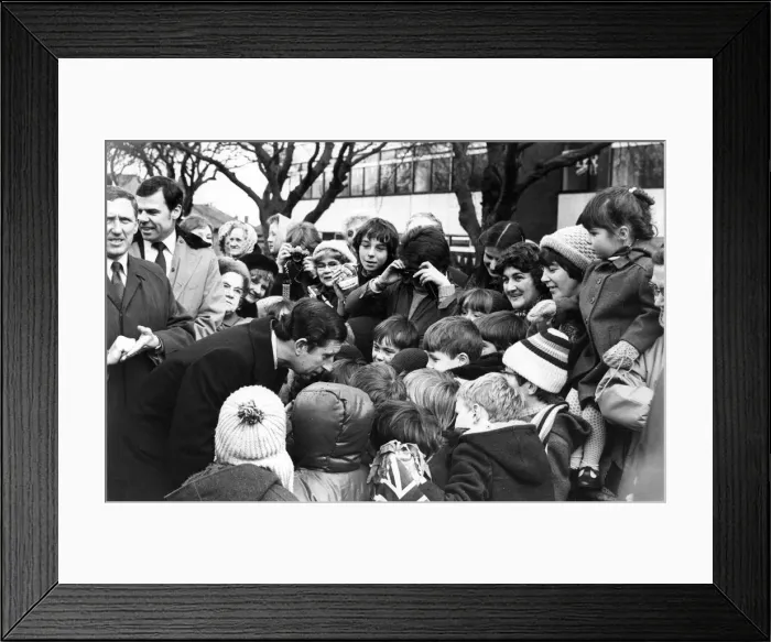 Framed Print : Prince Charles, The Prince of Wales during his visit to the North East 3 December 1982 Framed Print : Prince Charles, The Prince of Wales during his visit to the North East 3 December 1982