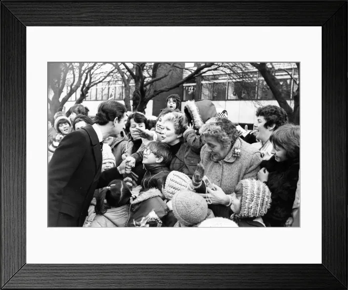Framed Print : Prince Charles, The Prince of Wales during his visit to the North East 3 December 1982 Framed Print : Prince Charles, The Prince of Wales during his visit to the North East 3 December 1982