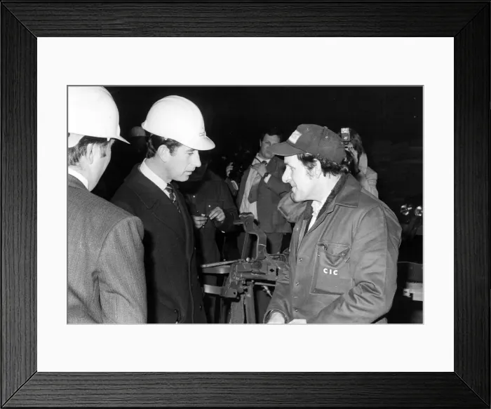 Framed Print : Prince Charles, The Prince of Wales during his visit to the North East 3 December 1982 Framed Print : Prince Charles, The Prince of Wales during his visit to the North East 3 December 1982