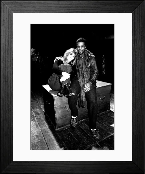 Framed Print : Imogen Stubbs with Hugh Quarshie, when they were at the Peoples Theatre Framed Print : Imogen Stubbs with Hugh Quarshie, when they were at the Peoples Theatre