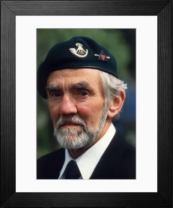 Framed Print : David Hutchins wearing his Normandy Veterans Association blazer Framed Print : David Hutchins wearing his Normandy Veterans Association blazer