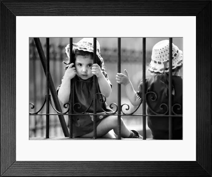 Framed Print : Children playing in the poorer quarter of Luxembourg City Luxembourg