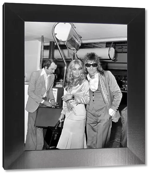 Rod Stewart and Britt Ekland. April 1975 75-1775-001
