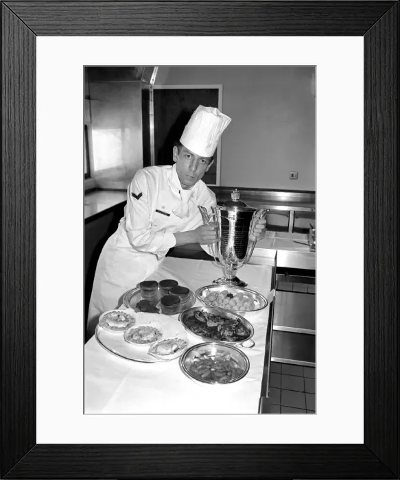 Framed Print : Army Cooking Competition Winner of the Individual Senior Advanced Section, Cpl Framed Print : Army Cooking Competition Winner of the Individual Senior Advanced Section, Cpl