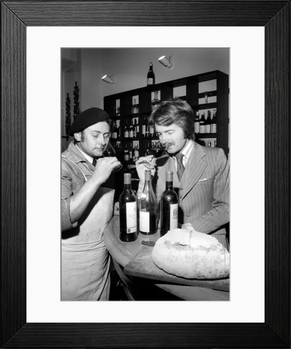 Framed Print : Wine  /  Drinking  /  Humour. MD. Steven Spurrier. Steven Spurrier, right