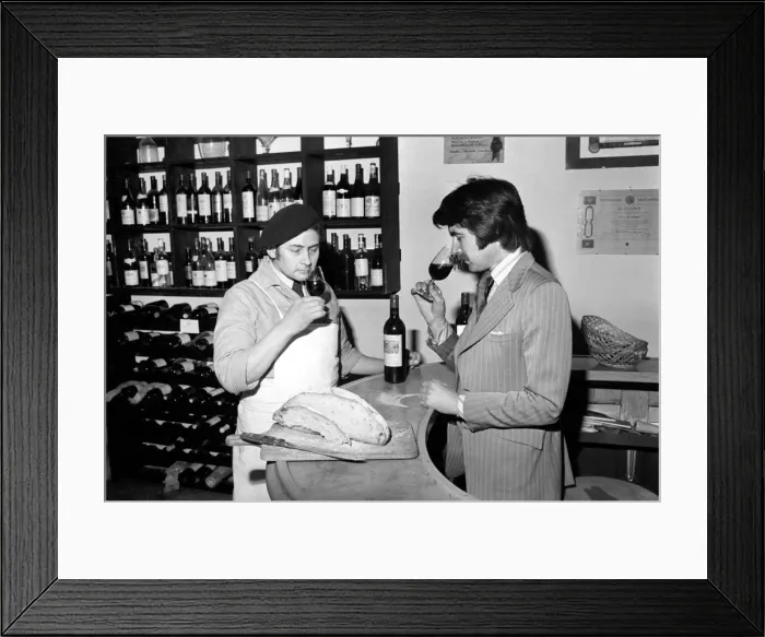 Framed Print : Wine / Drinking / Humour. MD. Steven Spurrier. Steven Spurrier, right Framed Print : Wine / Drinking / Humour. MD. Steven Spurrier. Steven Spurrier, right