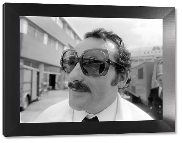 Mr. Irene Quaranta aged 39 with reflection of Concorde aircraft in his spectacles