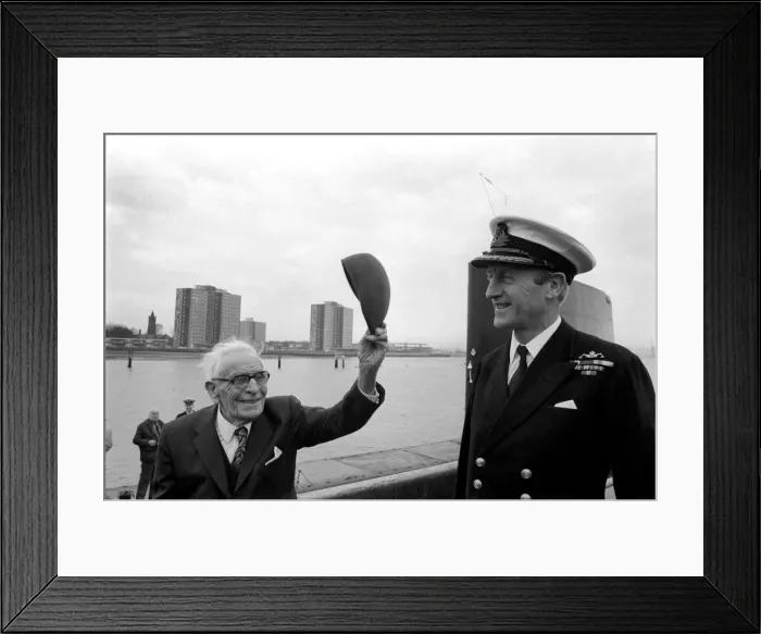 Framed Print : Old: Man: Submarine: Navy: Mr. Jim Chapman (103). March 1975 75-01273-001 Framed Print : Old: Man: Submarine: Navy: Mr. Jim Chapman (103). March 1975 75-01273-001