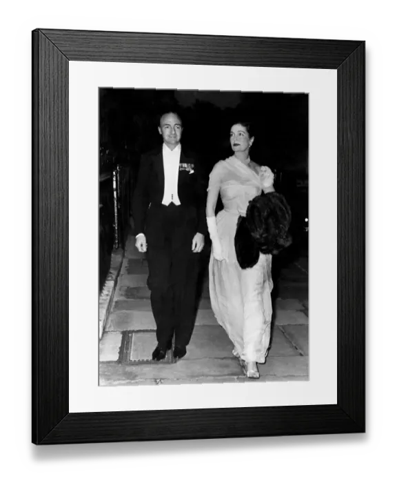Framed Print : Conservative party cabinet minister John Profumo and wife Valerie Hobson Framed Print : Conservative party cabinet minister John Profumo and wife Valerie Hobson