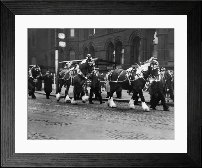 Framed Print : May Day Parade. The first three prize winners in the Manchester Corporation Highways