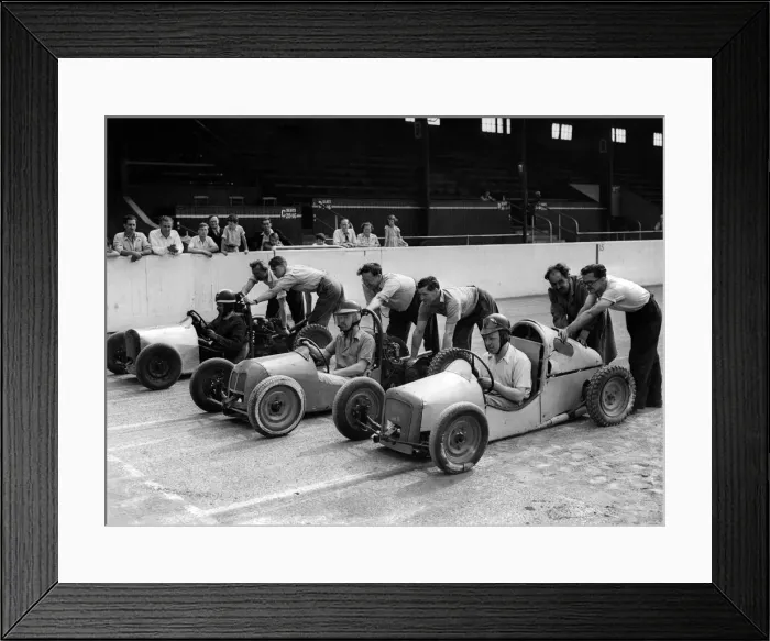 Framed Print : Ready for the practices race at Belle Vue are Albert Brown Framed Print : Ready for the practices race at Belle Vue are Albert Brown
