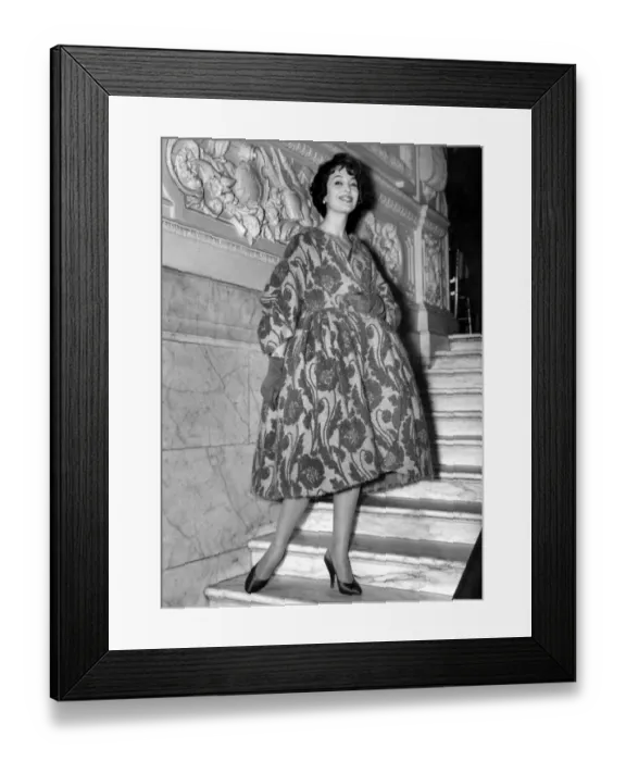 Framed Print : Marla Scarafia showing a topcoat in British mohair for Ronald Paterson Framed Print : Marla Scarafia showing a topcoat in British mohair for Ronald Paterson