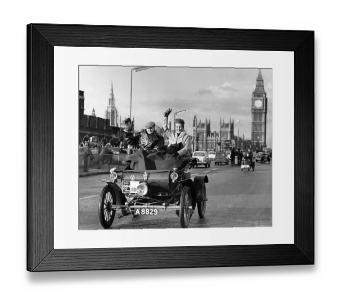 Framed Print : Actress Dinah Sheridan seen here crossing Westminister Bridge in the annual London to Framed Print : Actress Dinah Sheridan seen here crossing Westminister Bridge in the annual London to