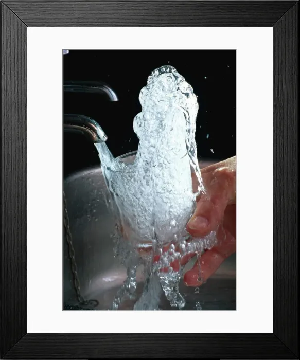 Framed Print : A series of pictures which show water from source, in a reservior Framed Print : A series of pictures which show water from source, in a reservior