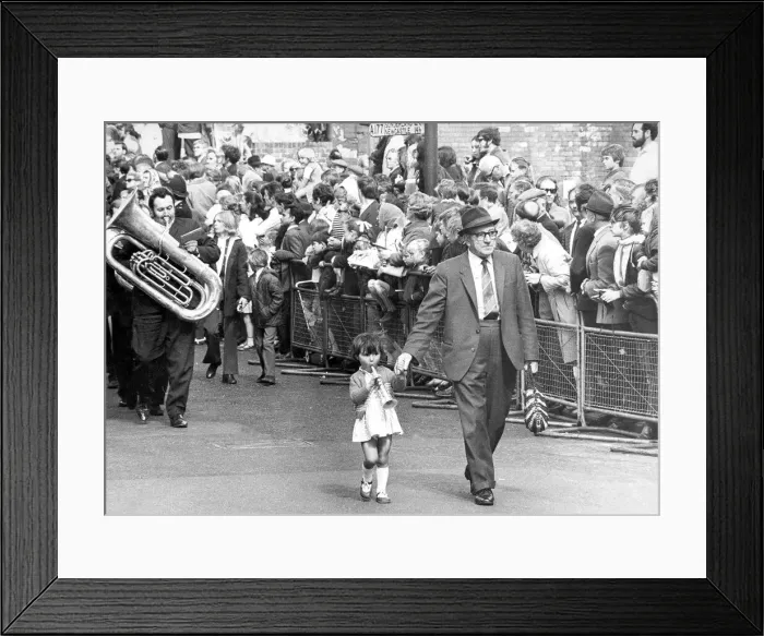 Framed Print : Durham Miners Gala - A young girl leads the way during the parade Framed Print : Durham Miners Gala - A young girl leads the way during the parade