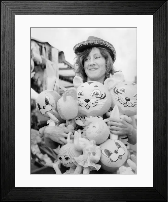 Framed Print : Durham Miners Gala - 14 year old Carol Young with her display of dolls Framed Print : Durham Miners Gala - 14 year old Carol Young with her display of dolls