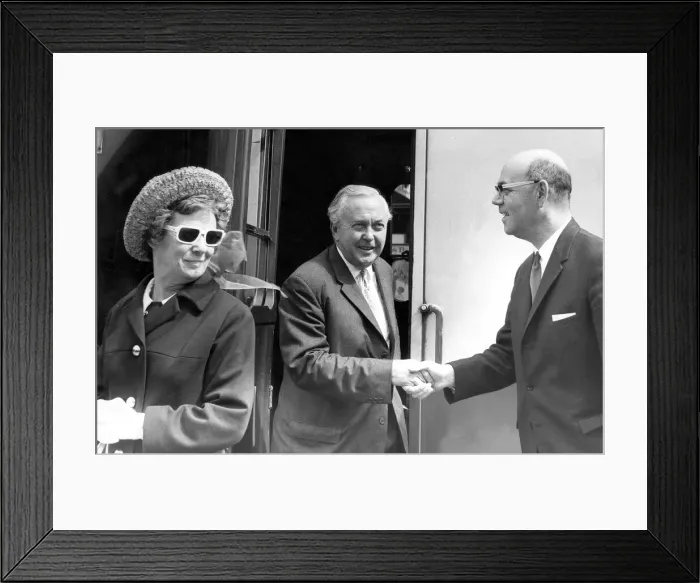 Framed Print : Durham Miners Gala - Harold Wilson arrives at the gala Framed Print : Durham Miners Gala - Harold Wilson arrives at the gala