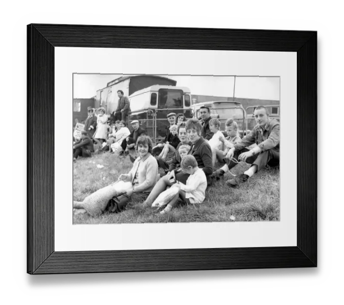 Framed Print : Durham Miners Gala - Crowds watch the speeches
