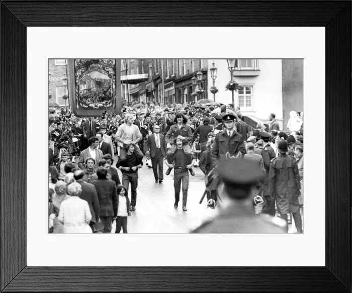 Framed Print : Durham Miners Gala - Crowds mingle with the gala marchers Framed Print : Durham Miners Gala - Crowds mingle with the gala marchers