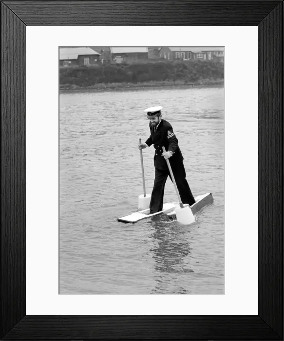 Framed Print : Petty officer Alan Hogarth on skis. Petty officer Alan Hogarth 33