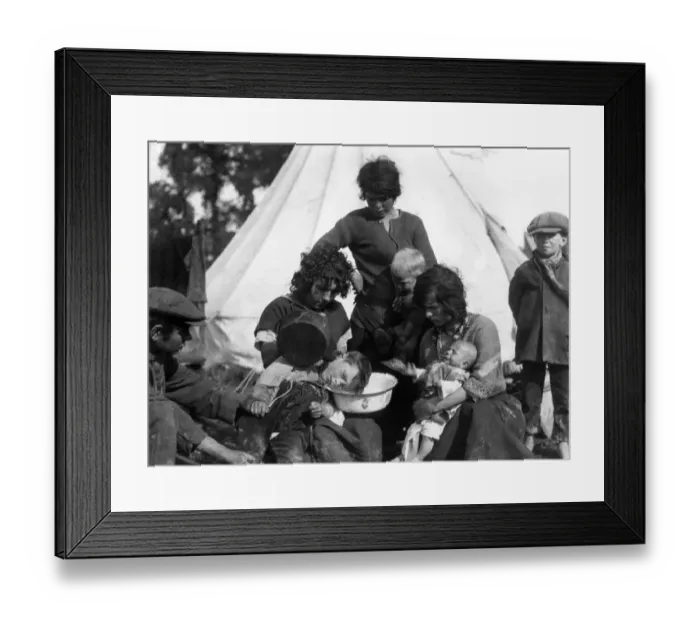 Framed Print : The doctor was asked to go to a Gypsy encampment to get a bee out of a boy Framed Print : The doctor was asked to go to a Gypsy encampment to get a bee out of a boy