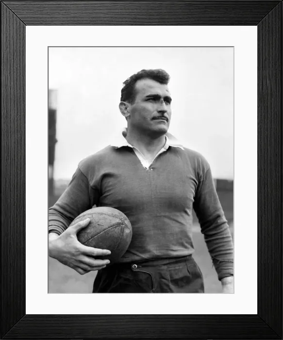 Framed Print : French Rugby players train at Swinton ground. No13. Close up of Rene Ferrero Framed Print : French Rugby players train at Swinton ground. No13. Close up of Rene Ferrero